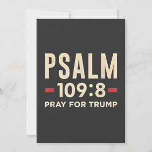 Convite Salmo 109:8 Reze pela inauguração da Religião Trum