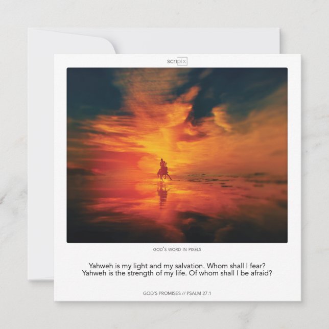 Convite Salmo 27:1 GOD'S DE SCRIPIX PROMISES (Frente)