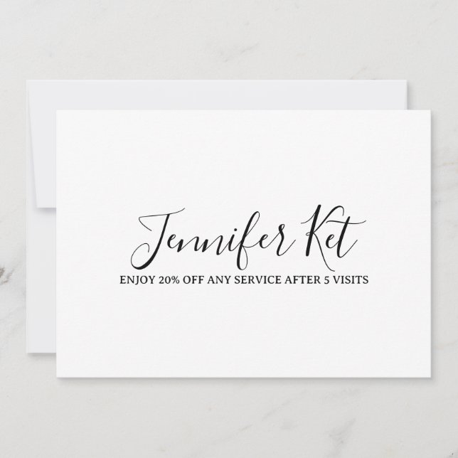 Convite Salon spa business discount offer website visits a (Frente)