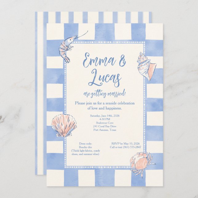 Convite salt and sea (Frente/Verso)