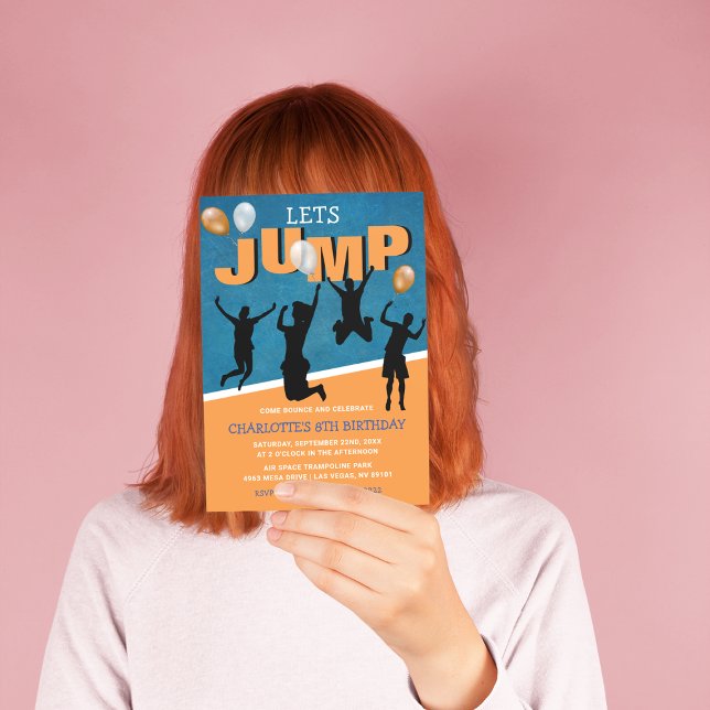 Convite Salta | Crianças Festa de aniversário de Trampolin (Criador carregado)
