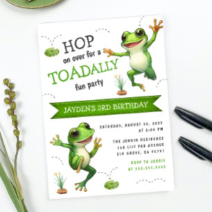 Convite Salto De Aquarela Cuta Sobre O Sapo Qualquer Anive