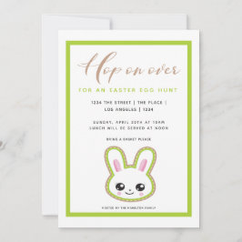 Convite Salto De Caça De Ovos Em Páscoa Personalizado