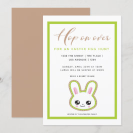 Convite Salto De Caça De Ovos Em Páscoa Personalizado