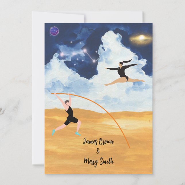 Convite Salto Eterno do Amor: Um Casamento Sindical de Bea (Frente)