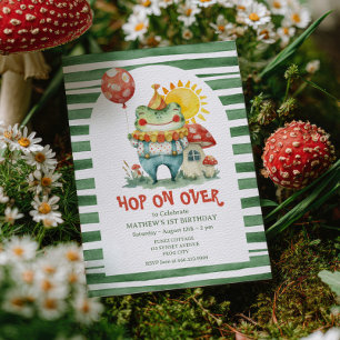 Convite Salto Sobre O Sapo Corpo-d-Água Corante-Cute Anive