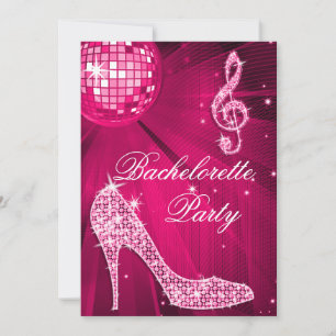 Convite Saltos Bachelorette da bola e da faísca do disco