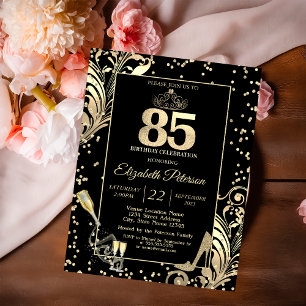 Convite Saltos Brilhantes Tiara Diamantes Espirais 50º Ani
