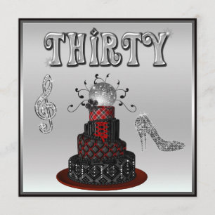 Convite Saltos da faísca do bolo da diva do disco do