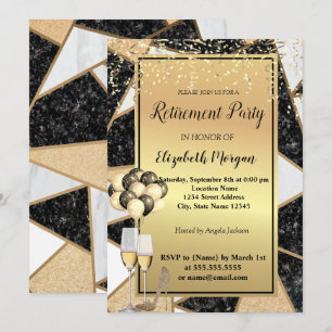 Convite Saltos de Largura,Ballons,Marble Retirement Party