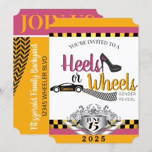 Convite Saltos ou Rodas {Carro} Revelação de Gênero Ros