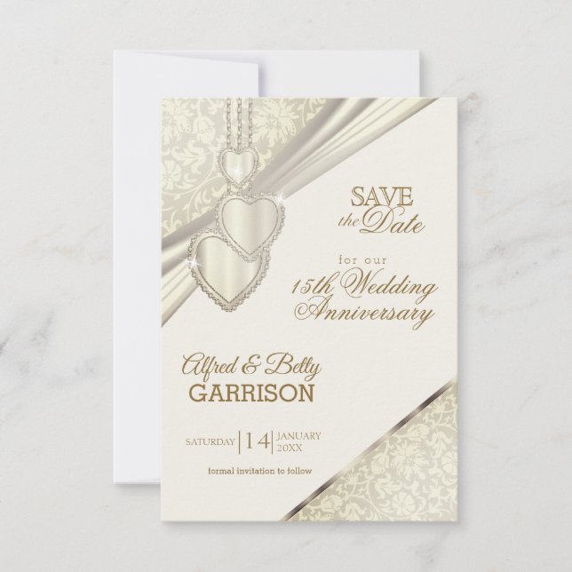 Convite Salvar a data - Aniversário do Creme de marfim (Frente)