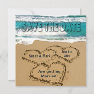 CONVITE SALVAR A DATA - CASAMENTO - PRAIA/OCEANO