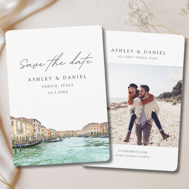 Convite Salvar a data do casamento em Veneza Itália (Venice Italy Wedding Save the Date Invitation
)