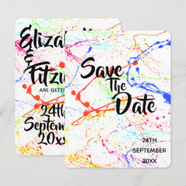 Convite Salvar a Data do Casamento Manchado