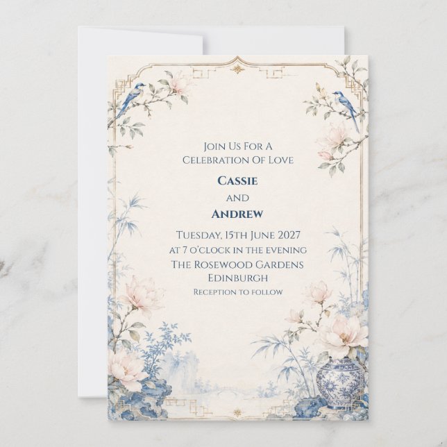 Convite Salvar a data do casamento personalizado (Frente)