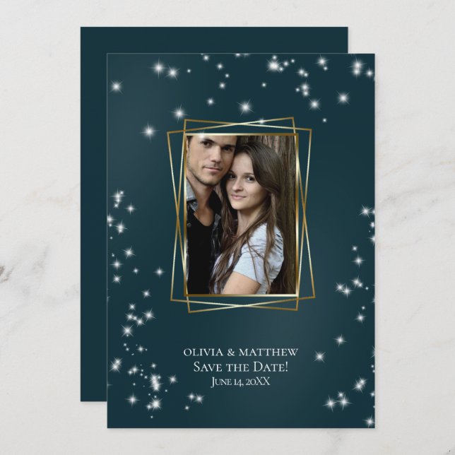 Convite Salvar a data | Elegante Sheer Tulle Arbor (Frente/Verso)