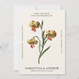 Convite Salvar a Data Floral Vintage