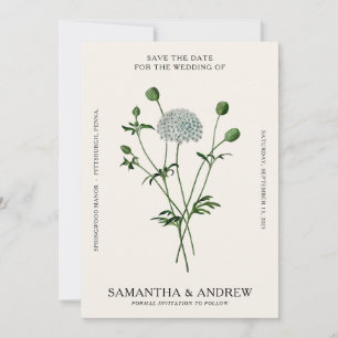 Convite Salvar a Data Floral Vintage