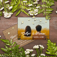 Salvar a data Foto Dourada Kraft Black Birds Digit