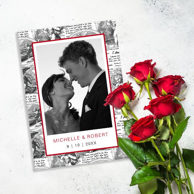 Convite Salvar a data legante de fotos de upídeos antigos (Criador carregado)