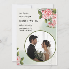 Convite Salvar a Data Verde Simples