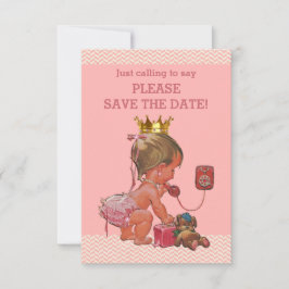 Convite Salvar a Princesa Bonita de Data no Telefone