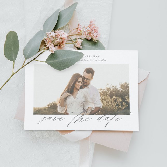Convite Salvar data de casamento com foto do roteiro (Criador carregado)