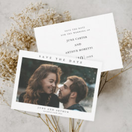 Convite Salvar Data de Casamento com Foto Simples