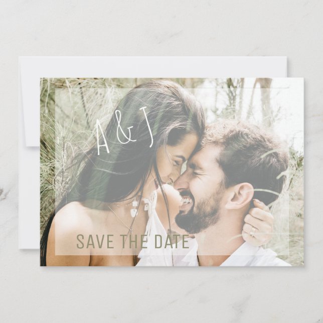 Convite Salvar data do casamento com foto Código QR do sit (Frente)