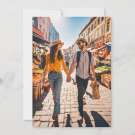 Convite salvar data do casamento de destino de viagem