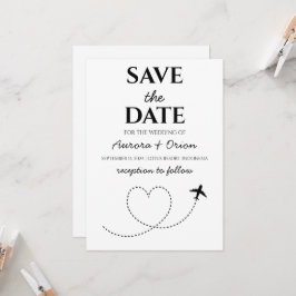 Convite salvar data do casamento de destino de viagem