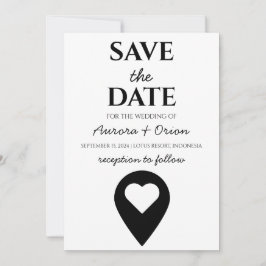 Convite salvar data do casamento de destino de viagem