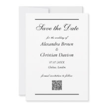 Salvar Data do Casamento Simples Código QR & Foto 