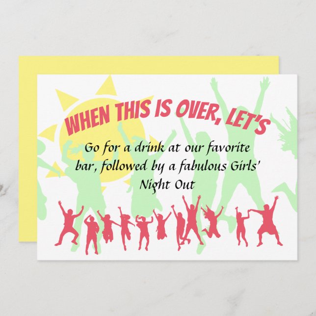 Convite Salvar data quando isso acabar com o VAMOS após a  (Frente/Verso)