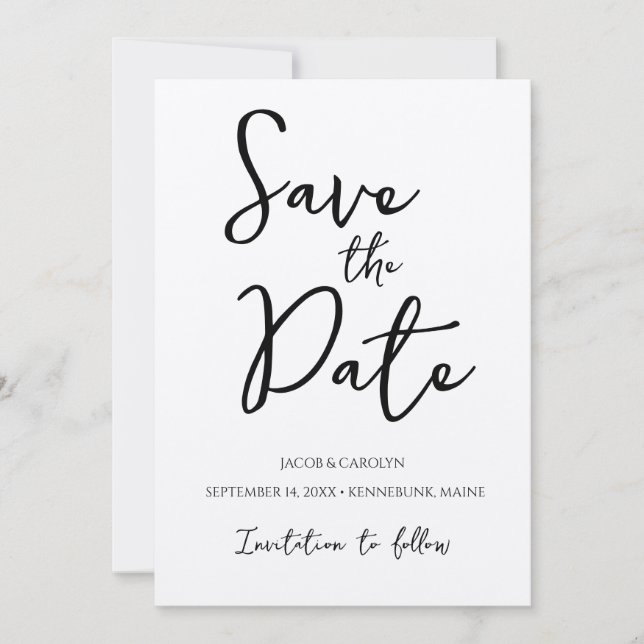 Convite Salvar Data Rústico Boho com Fonte Manuscrita (Frente)