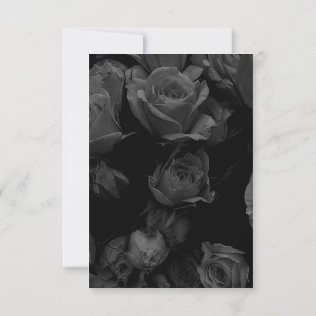 Convite Salvar Datas - Rosas B&W (Verso)