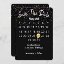Salvar o Calendário de Festa de aniversário de Dat