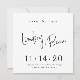 Convite SALVAR o design personalizado DATE para Lindsey + 