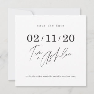 Convite SALVAR o design personalizado DATE para Tim + Ashl