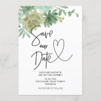 Salvar o Nosso Casamento de Suculentas Verdes