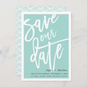 Convite SALVAR O pincel de DATA com letra escrita com letr