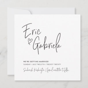 Convite SALVAR o projeto personalizado DATE para Eric & Ga