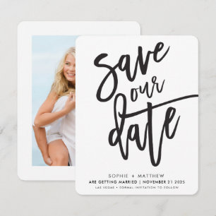 Convite SALVAR o script handletter DATE preto branco