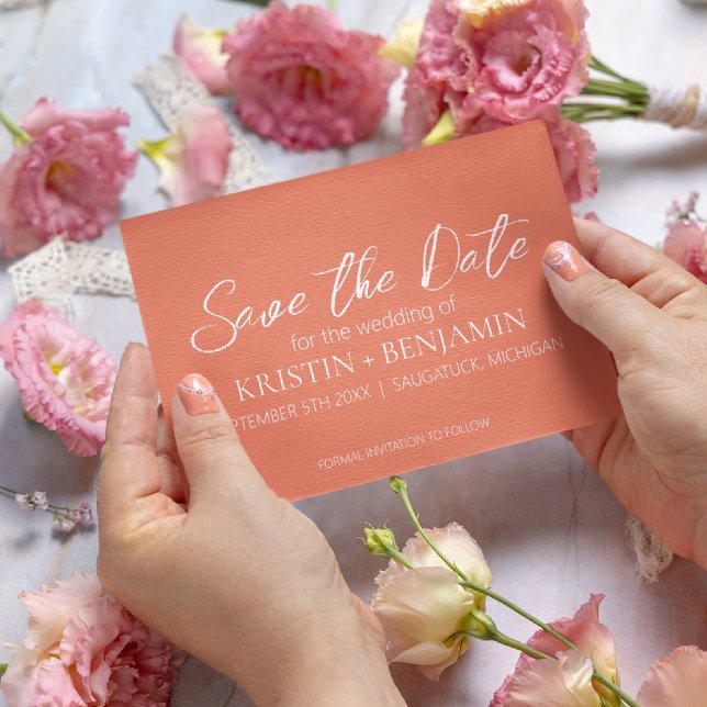 Convite Salvar os Anúncios de Data (Peach) (Criador carregado)