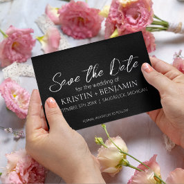 Convite Salvar os Anúncios de Data (Preto)