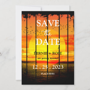 CONVITE SALVAR SUNSET DE CASAMENTO DE DATA