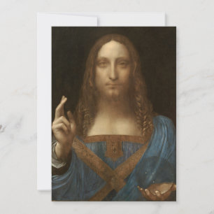 Convite Salvator Mundi de Leonardo da Vinci (Jesus Cristo)