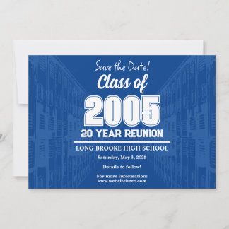Convite Salve a Classe de Data de 2005 20 Anos de Reunião