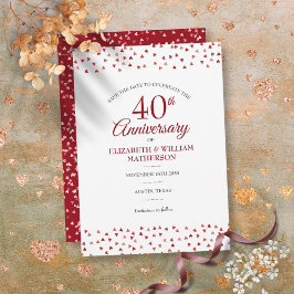 Convite Salve a Data 40º Aniversário de Casamento Ruby Chi